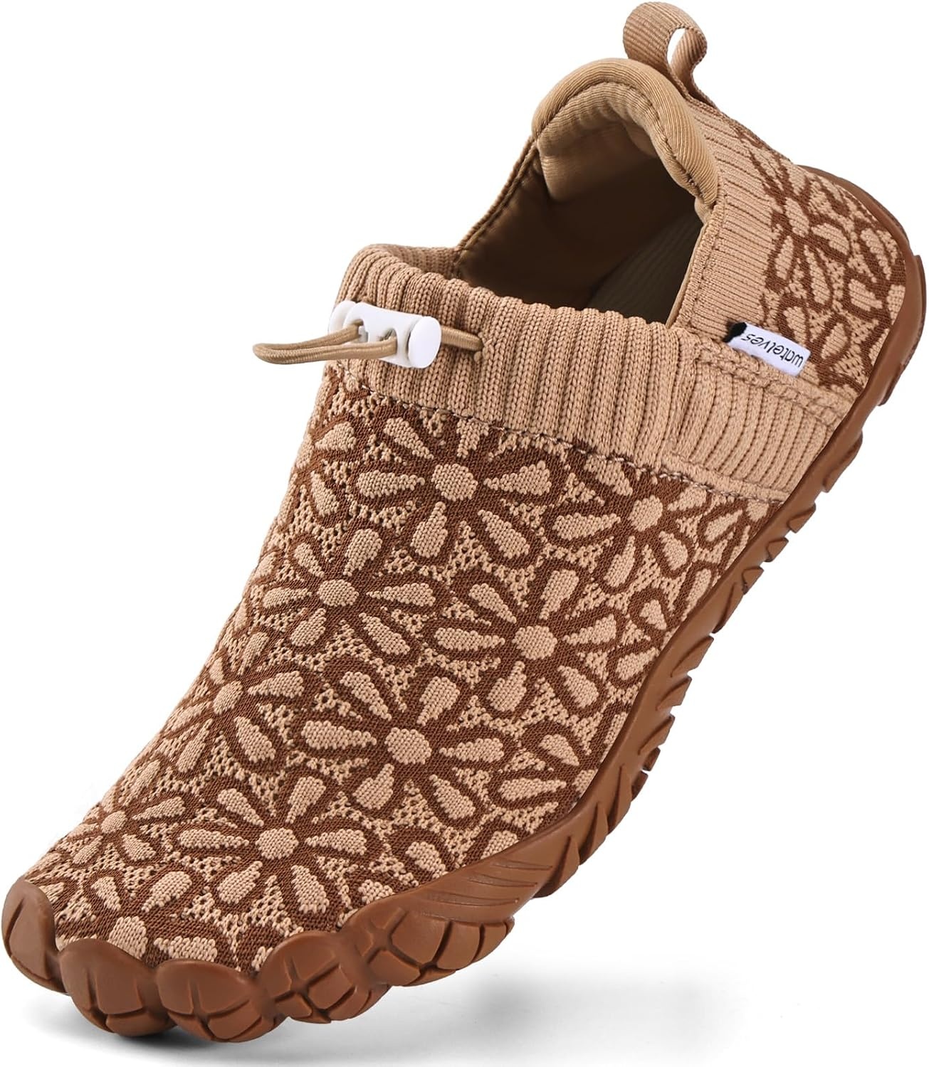 image:imageWateLves Barefoot Water Shoes Women Men Wide Toe Breathable Walking Shoes QuickDry Anti Slip Lightweight Aqua Shoes for Beach Swim Surf YogaBrown
