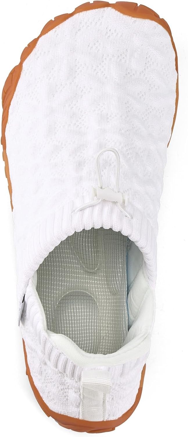 image:imageWateLves Barefoot Water Shoes Women Men Wide Toe Breathable Walking Shoes QuickDry Anti Slip Lightweight Aqua Shoes for Beach Swim Surf YogaWhite