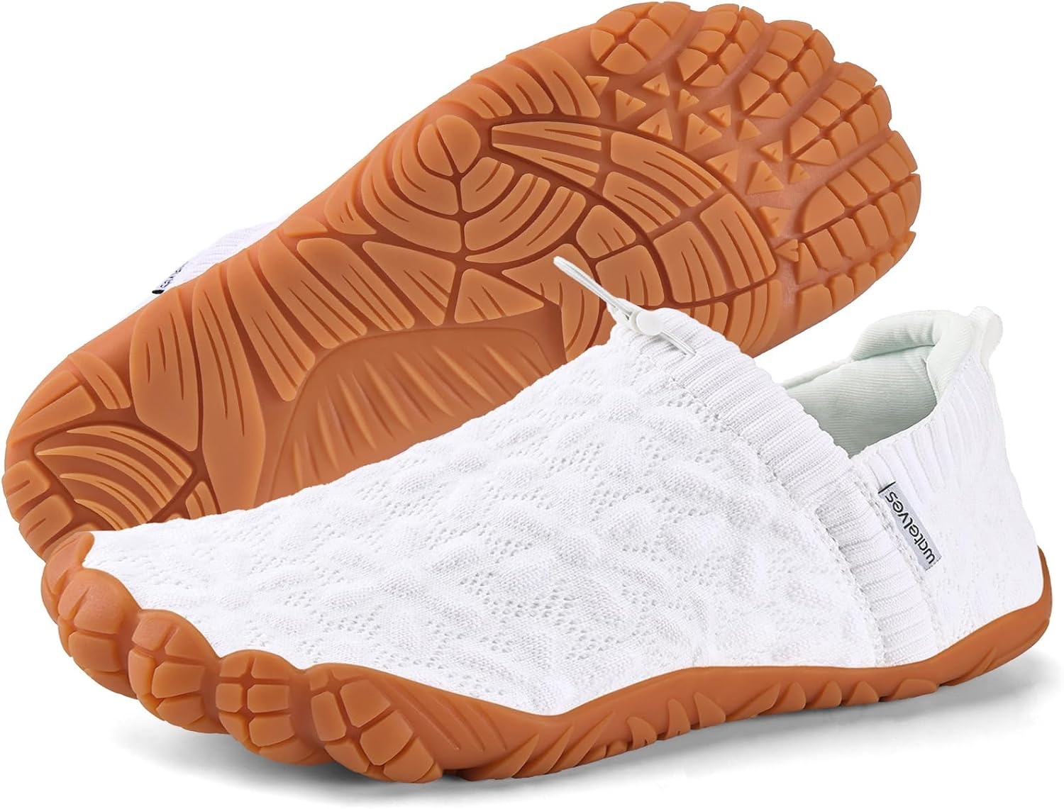 image:imageWateLves Barefoot Water Shoes Women Men Wide Toe Breathable Walking Shoes QuickDry Anti Slip Lightweight Aqua Shoes for Beach Swim Surf YogaWhite