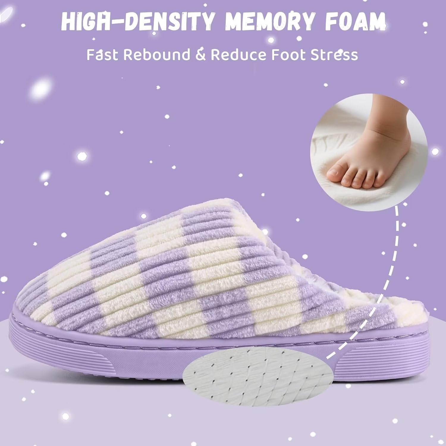 image:imageWateLves Kids Boys Girls Slippers Toddler Warm House ShoesPurple