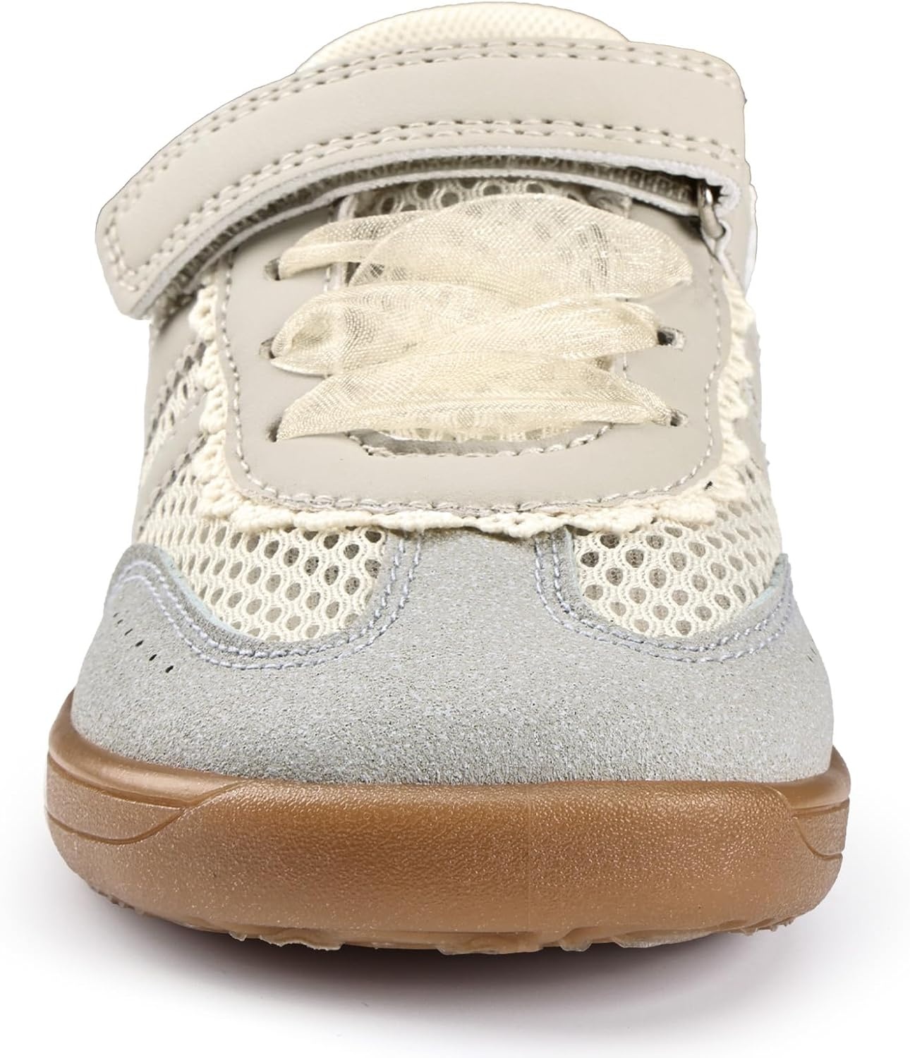 image:imageWateLves Toddler Little Kids Wide Barefoot Shoes Girls Boys Breathable Minimalist Zero Drop Sneakers Lightweight Wide Toe Walking ShoesBeigeGray