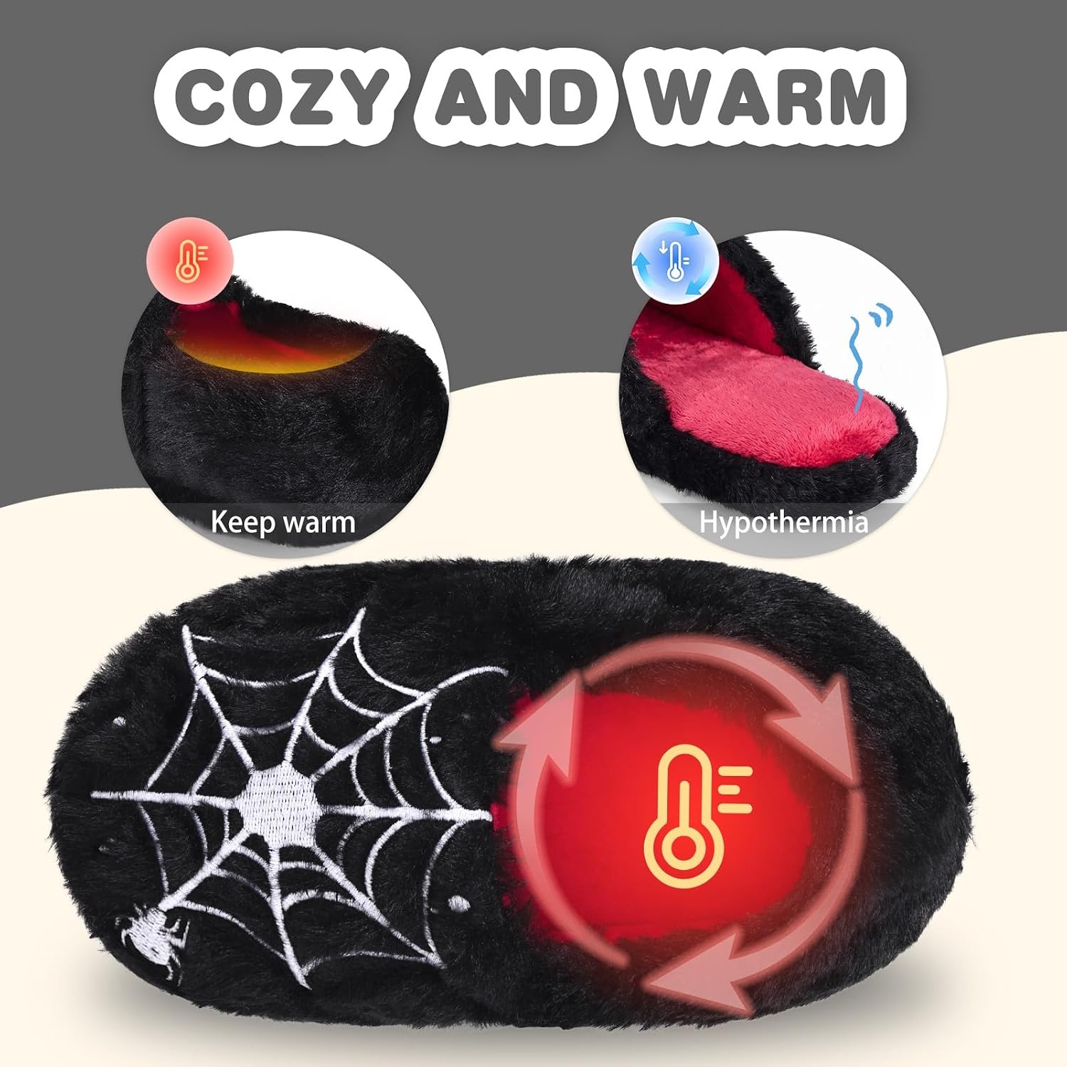 image:imageWateLves Toddler Slippers UnisexChild Full Wrapped Bedroom Slipper Boys Girls Comfortable Winter House ShoesToddlerLittle KidBig KidBlack