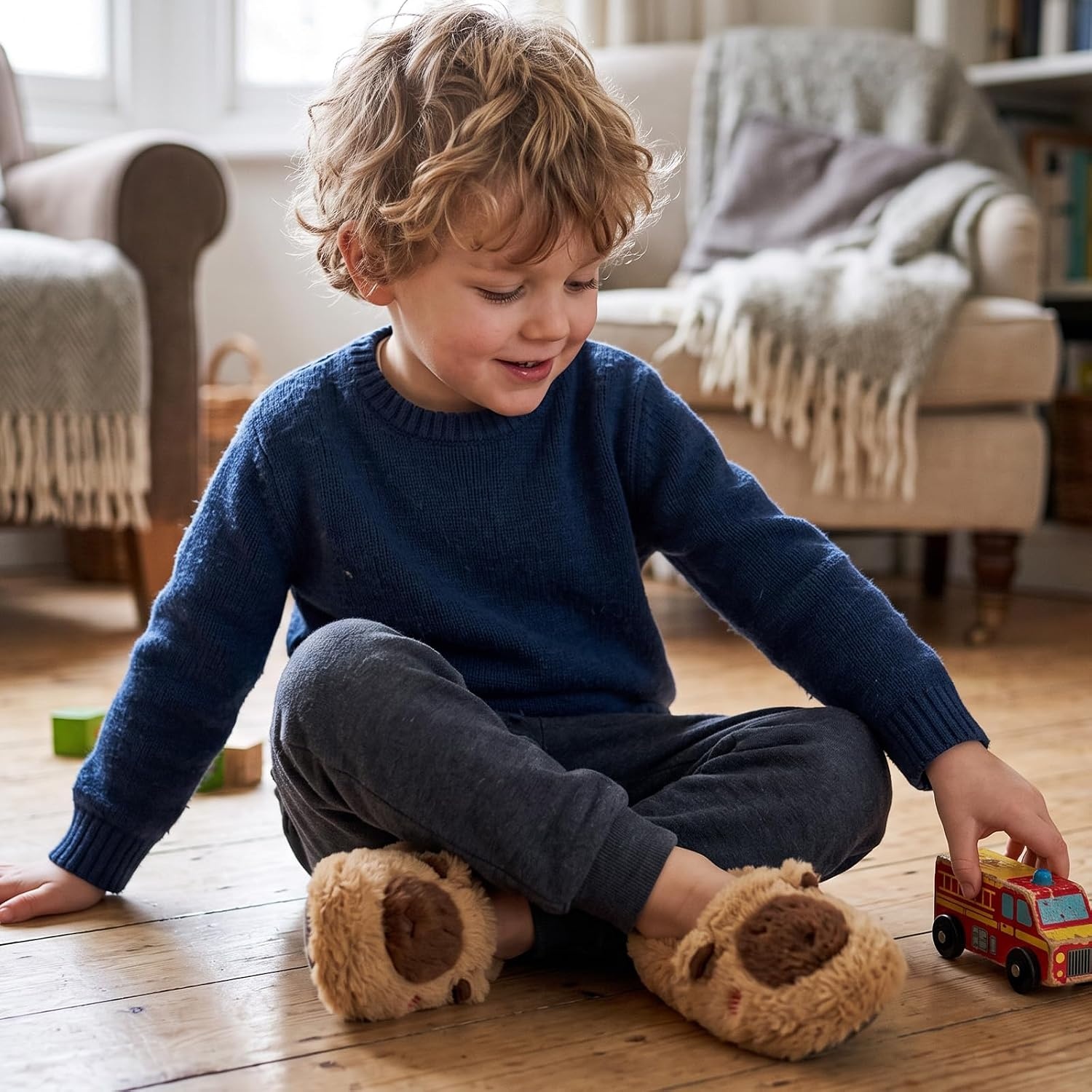 image:imageWateLves Toddler Slippers UnisexChild Full Wrapped Bedroom Slipper Boys Girls Comfortable Winter House ShoesToddlerLittle KidBig KidCapybara