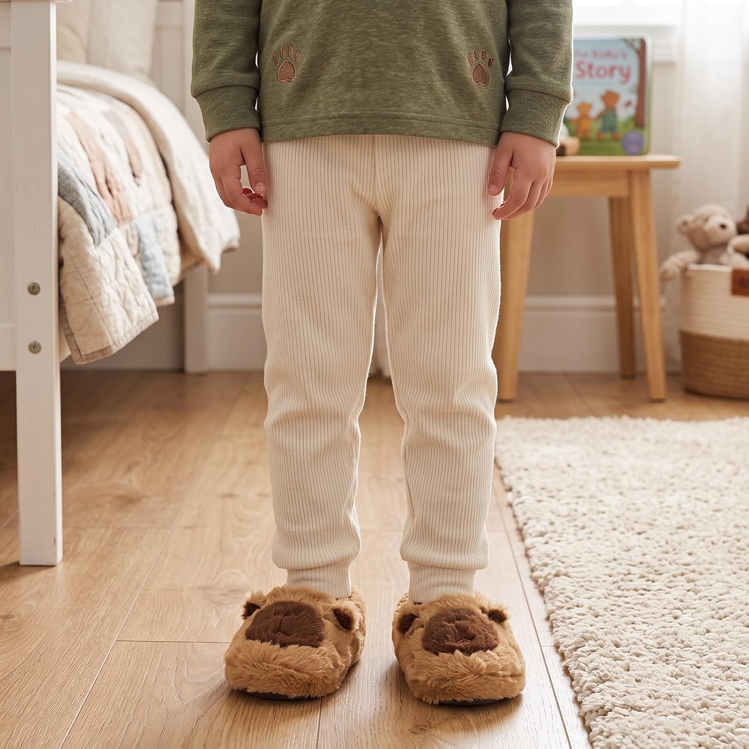 image:imageWateLves Toddler Slippers UnisexChild Full Wrapped Bedroom Slipper Boys Girls Comfortable Winter House ShoesToddlerLittle KidBig KidCapybara
