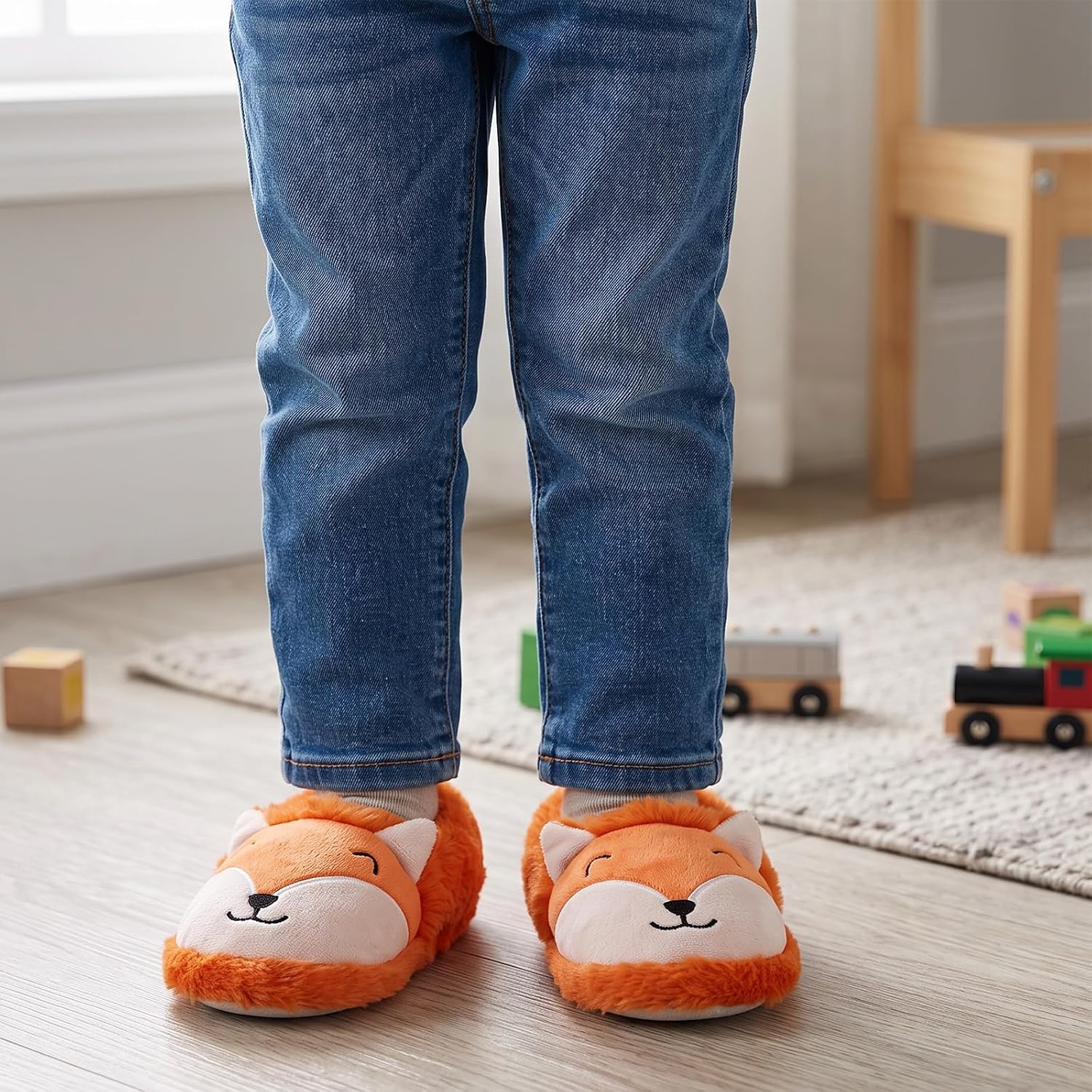 image:imageWateLves Toddler Slippers UnisexChild Full Wrapped Bedroom Slipper Boys Girls Comfortable Winter House ShoesToddlerLittle KidBig KidCute Fox