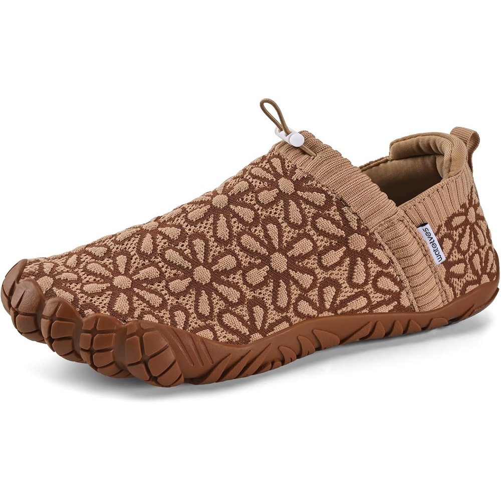 image:imageWateLves Barefoot Water Shoes Women Men Wide Toe Breathable Walking Shoes QuickDry Anti Slip Lightweight Aqua Shoes for Beach Swim Surf YogaBrown