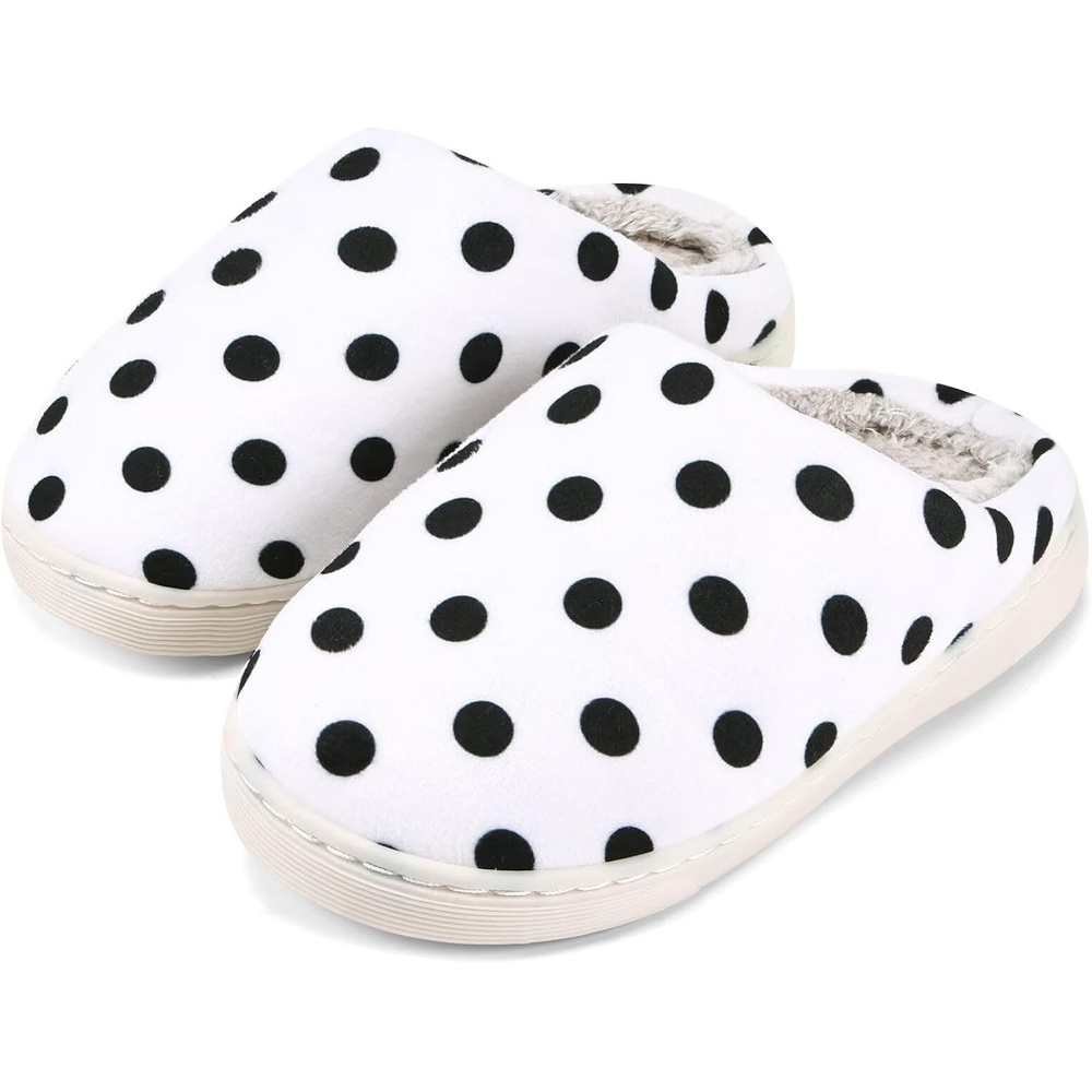 image:imageWateLves Kids Boys Girls Slippers Toddler Warm House ShoesBlack Dot