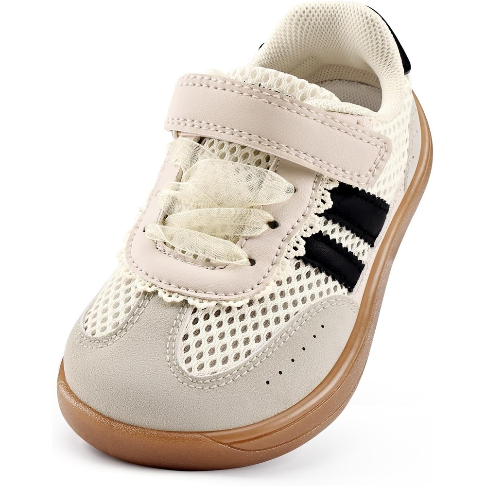 image:imageWateLves Toddler Little Kids Wide Barefoot Shoes Girls Boys Breathable Minimalist Zero Drop Sneakers Lightweight Wide Toe Walking ShoesBeige