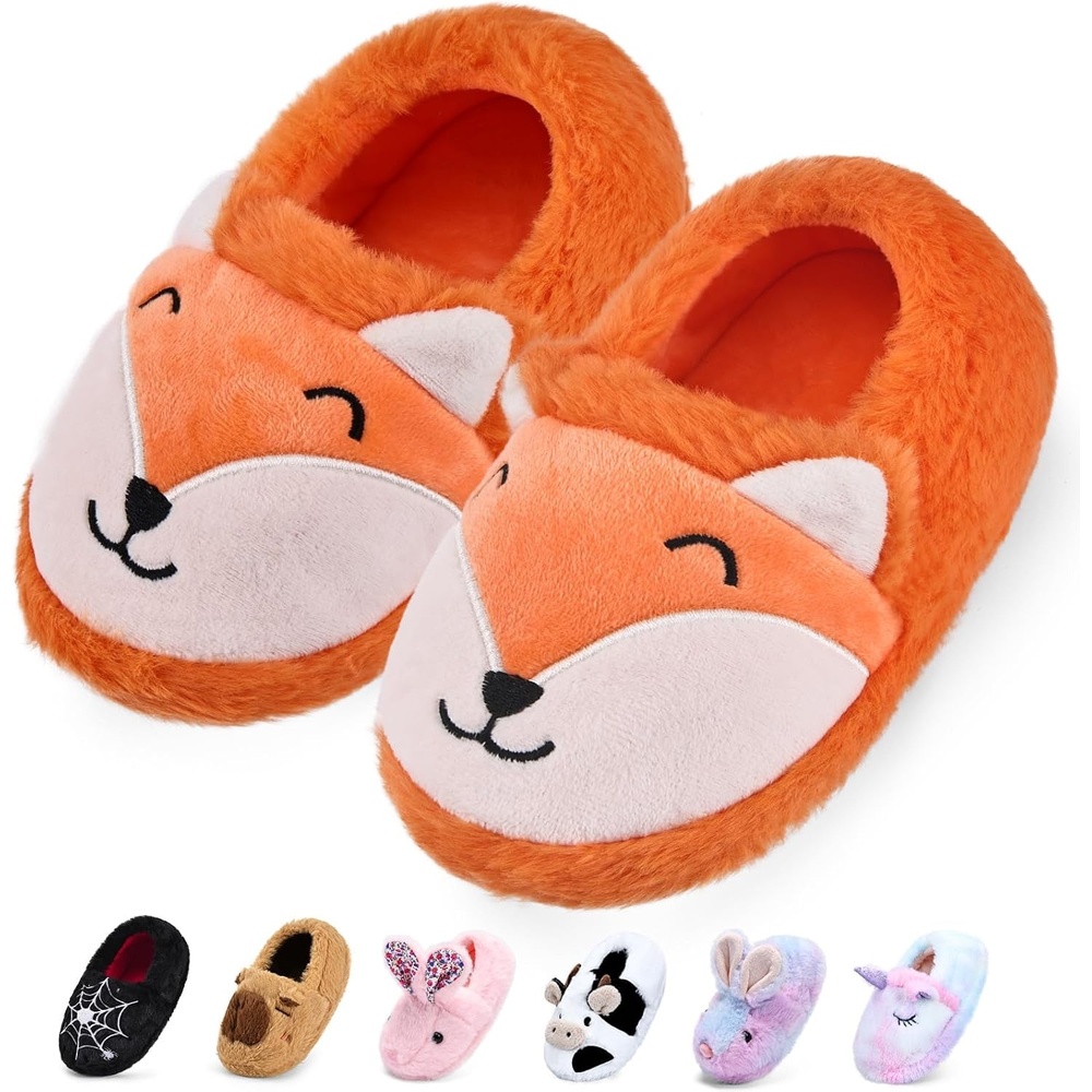 image:imageWateLves Toddler Slippers UnisexChild Full Wrapped Bedroom Slipper Boys Girls Comfortable Winter House ShoesToddlerLittle KidBig KidCute Fox