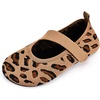 WateLves Barefoot Women Men Water Shoes Quick-Dry Aqua Socks for Swim Beach Pool River Surf Yoga(Leopard Brown)