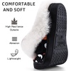 WateLves Girls Slippers Toddler Kids Plush Sequin Slip On Slippers Memory Foam Warm House Shoes for Indoor Outdoor(Ghost)