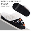 WateLves Girls Slippers Toddler Kids Plush Sequin Slip On Slippers Memory Foam Warm House Shoes for Indoor Outdoor(Ghost)