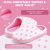 WateLves Kids Boys Girls Slippers Toddler Warm House Shoes(Pink Dot)