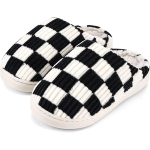 WateLves Kids Boys Girls Slippers Toddler Warm House Shoes(Black)