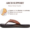 WateLves Youth Big Kids Flip Flops Boys Sandals Summer Thong Slide Sandals for Beach Pool Shower(Caramel)