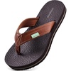WateLves Youth Big Kids Flip Flops Boys Sandals Summer Thong Slide Sandals for Beach Pool Shower(Caramel)