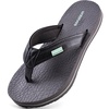 WateLves Youth Big Kids Flip Flops Boys Sandals Summer Thong Slide Sandals for Beach Pool Shower(Dark Grey)