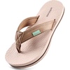 WateLves Youth Big Kids Flip Flops Boys Sandals Summer Thong Slide Sandals for Beach Pool Shower(Tan/Khaki)